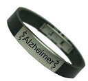 【送料無料】アクセサリー　ネックレス　カフスキンアルツハイマーsos emergenza bracciale pelle demenza alzheimer donna uomo nero ..