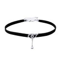 【送料無料】アクセサリー ネックレス ネックレスステープルファブリックアールデコcollana dorato fiocco nero sta argentato occhi art deco pav