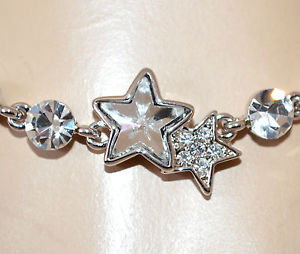 【送料無料】アクセサリー　ネックレス　シルバーブレスレットペンダントテニスbracciale argento cristalli donna tennis ciondoli stelle strass bigiotteria a56