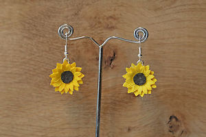 【送料無料】アクセサリー ネックレス ヒマワリシードドロップイヤリングウェールズgirasole goccia orecchini con scelta di finiture in metallo dipinti a mano made in uk galles