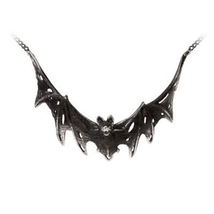 【送料無料】アクセサリー　ネックレス　ヴィラドラキュラゴシックペンダントネックレスピューターalchemy genuine villa diodati bat dracula vampiro gotico ciondolo collana peltro
