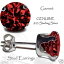 ̵ۥ꡼ͥå쥹ͥåȥ󥰥֥󥰥Сuomo o da donna granato rosso orecchini a lobo , argento sterling gennaio