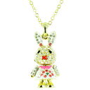 【送料無料】アクセサリー ネックレス クリスタルクリアホワイトゴールドメッキウサギネックレスclear crystal e su bianco oro placcato collana coniglio