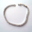 【送料無料】アクセサリー ネックレス テニスブレスレットシルバーカラーbracciale tennis uomo colore argento con zirconi bianchi 19,5 21,5 cm 330 p(4)