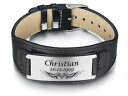 【送料無料】アクセサリー ネックレス ステンレスボックスブレスレットid pelle bracciale in acciaio inox nero con incisione a scelta box regalo nuovo(4)