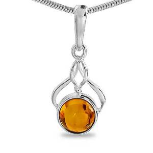 【送料無料】アクセサリー　ネックレス　スターリングシルバーコハクトレーラコハクnatura succinico rimorchio in puro 925 sterling argento succinico rimorchio