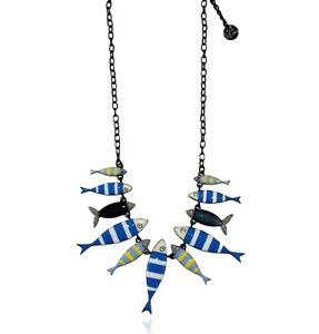 【送料無料】アクセサリー ネックレス ネックレスイワシlol bijoux collana famiglia sardine blu navy
