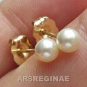 yzANZT[@lbNX@CORCkS[hzCgp[piccolina 2x 4mm sc perle bianco circa orecchini a bottone ygf 14k oro 585