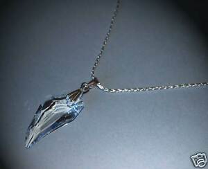 【送料無料】アクセサリー　ネックレス　スワロフスキークリスタルエレメントエンジェルウィングネックレスgenuine swarovski crystal element angel wing collana 925 boxed 30mm