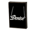 【送料無料】アクセサリー ネックレス ネックレスホワイトゴールドスワロフスキーエレメントcollana con nome denise 18ct bianco oro placcatorealizzati con elementi swarovski