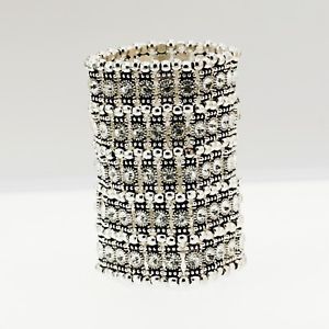 【送料無料】アクセサリー　ネックレス　ブレスレットシルバーネックレスホワイトクリスタルレトロbraccialetto 5 collana argentato elastico cristallo bianco matrimonio retr ct10(4)