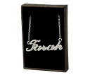 【送料無料】アクセサリー ネックレス ネームネックレスファラホワイトゴールドメッキスワロフスキーnome collana farah 18ct bianco placcato ororealizzati con elementi swarovski