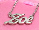【送料無料】アクセサリー ネックレス ネックレスゾーイホワイトゴールドカスタムcollana nome zoe 18ct bianco oro placcatonatale personalizzata anniversario