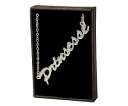 【送料無料】アクセサリー ネックレス ホワイトメッキゴールドネームネックレスカスタムショップprincesse 18ct bianco oro placcatura collana con nomematrimonio personalizzati si regali