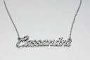 【送料無料】アクセサリー ネックレス ホワイトメッキゴールドネックレスガールフレンドcassandra 18ct bianco oro placcatura collana con nomecustom made fidanzata(4)