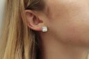 【送料無料】アクセサリー ネックレス イヤリングスクエアピンハローargento sterling orecchini a perno quadrato halo(4)