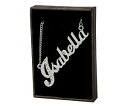 【送料無料】アクセサリー ネックレス ネームネックレスイザベラホワイトゴールドメッキスワロフスキーnome collana isabella 18ct bianco placcato ororealizzati con elementi swarovski