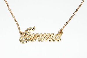 【送料無料】アクセサリー　ネックレス　エマゴールドネックレスアクセサリemma placcatura in oro 18ct collana con nomeaccessori apprezzamento su misura