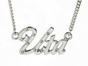 【送料無料】アクセサリー ネックレス kホワイトゴールドメッキネックレスガールフレンド18k bianco oro placcato collana con nome utasposa fidanzata necless