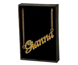 ̵ۥ꡼ͥå쥹ͥå쥹kɥåcollana con nome gianna 18k pla...