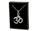【送料無料】アクセサリー ネックレス ヒンドゥーネックレスホワイトゴールドメッキヒンディーind om collanabianco oro placcato religioso diwali hindi nuovi anni regalo