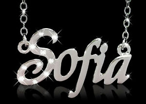̵ۥ꡼ͥå쥹ͥå쥹եcollana con nome sofia 18k placcato...