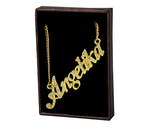 ̵ۥ꡼ͥå쥹ͥå쥹kɥåcollana con nome angelika 18k p...