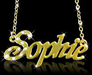 ̵ۥ꡼ͥå쥹ͥå쥹եkɥåcollana con nome sophie 18k...