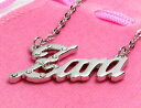 【送料無料】アクセサリー ネックレス ネームネックレスホワイトゴールドカスタムクリスマスnome collana zara 18ct bianco oro placcatocompleanno natale personalizzato