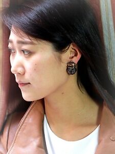 【送料無料】アクセサリー　ネックレス　フライドポテトゴールデンクラウンハートレトロイヤリングクリップorecchini clip on patatine fritte dorato corona cuore blu matrimonio retr j6 — vista 3