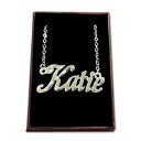 【送料無料】アクセサリー ネックレス ホワイトネックレスbianco oro placcato collana con nomekatieidea regalo per leiapprezzamento regali