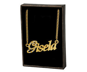 ̵ۥ꡼ͥå쥹ͥå쥹kɥåcollana con nome gisela 18k pla...