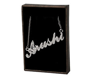 【送料無料】アクセサリー　ネックレス　ネックレスホワイトゴールドスワロフスキーエレメントcollana con nome arushi 18ct bianco placcato ororealizzati con elementi swarovski