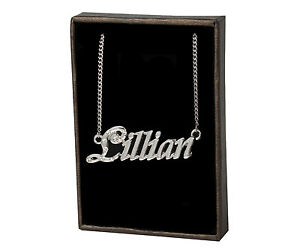 ̵ۥ꡼ͥå쥹ͥå쥹kɥåcollana con nome lillian 18k pl...