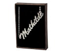 【送料無料】アクセサリー ネックレス ホワイトゴールドメッキネックレスチェーンアイデンティティmathilde 18ct bianco oro placcatura collana con nomenome catena identit regali