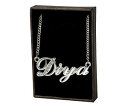 【送料無料】アクセサリー ネックレス ネックレスホワイトゴールドメッキスワロフスキーnome collana diya 18ct bianco placcato ororealizzati con elementi swarovski