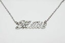 【送料無料】アクセサリー ネックレス ホワイトゴールドメッキネックレスペンダントガールフレンドmillie 18ct bianco oro placcatura collana con nomependente fidanzata compleanno