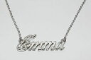 【送料無料】アクセサリー ネックレス ホワイトメッキゴールドネックレスカスタムデザイナemma 18ct bianco oro placcatura collana con nomecompleanno designer personalizzata