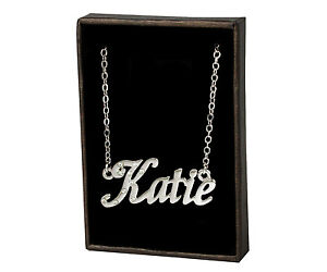 【送料無料】アクセサリー　ネックレス　ネックレスカスタムガールフレンドサンバレンティーノcollana nome katie 18k oro placcato fidanzata personalizzata san valentino amore