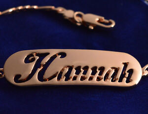 アクセサリー　ネックレス　ハンナカスタムブレスレットbracciale con nome hannah 18k placcato oro silver plated regalo personalizzato