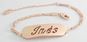 【送料無料】アクセサリー ネックレス ファッションブレスレットゴールドローズinesbracciale con nome 18ct rose oro placcatoregali per leifashion