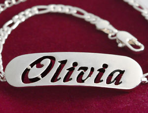 ̵ۥ꡼ͥå쥹ӥ֥쥹åbracciale con nome olivia 18k placcat...