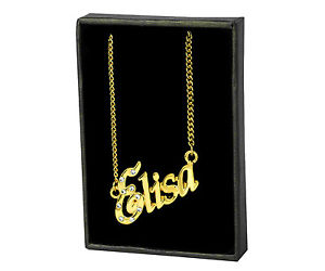 ̵ۥ꡼ͥå쥹ХƥΥˡڥȥͥå쥹collana con nome elisa 18k p...