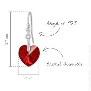 【送料無料】アクセサリー　ネックレス　アルジェントクリスタルboucles doreilles coeur en argent 925 et cristal swarovoski neuves