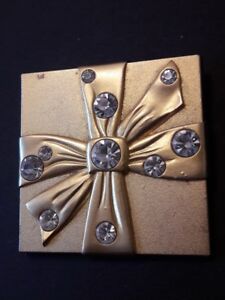 【送料無料】アクセサリー　ネックレス　ジョリーヴィンテージjolie broche carre vintage couture mtal dor et strass signe(4)