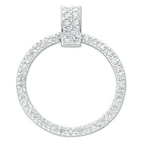 【送料無料】アクセサリー　ネックレス　スターリングシルバークリアラウンドペンダントargento sterling chiaro zirconi rotondi eternity pendente, 18,spd0072,