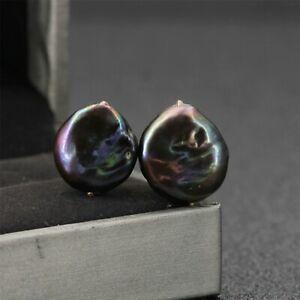 【送料無料】アクセサリー　ネックレス　クリップグロバロックノワールboucles doreilles clip on dor gros perle culture baroque noir plat 14 tz6