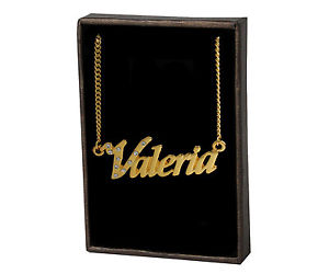 ̵ۥ꡼ͥå쥹ͥå쥹kɥåcollana con nome valeria 18k pl...