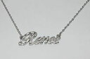 【送料無料】アクセサリー ネックレス レニーホワイトメッキゴールドネームネックレスクリスマスクリスマスrenee 18ct bianco oro placcatura collana con nomefidanzamento natale xmas