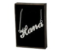 【送料無料】アクセサリー ネックレス ネームネックレスホワイトゴールドメッキスワロフスキーnome collana hana 18ct bianco placcato ororealizzati con elementi swarovski